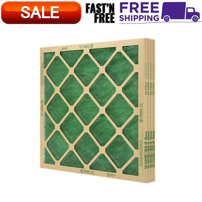 #ad 4 Pack Flanders Air Filters 16quot; X 20quot; X 1quot; Precisionaire Nested Glass Green $9.97
