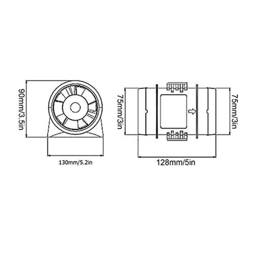 Boot 12V Inline Gebl?se Boot Luftgebl?se hohes Luftvolumen F?rderung f��r Boo - Bild 12 von 12