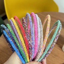 7 Pc Glitter Star Headbands Girls Sparkly Hair Bands Kids Hair Accessories Set
