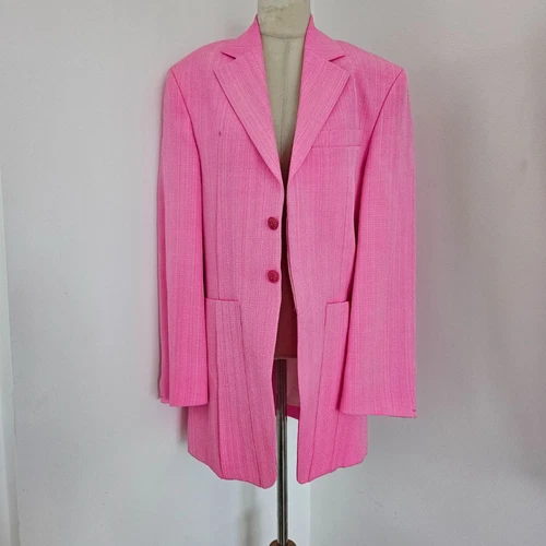 Giacca manica lunga quadrata rosa Jacquemus