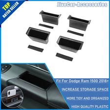 4PCS Inner Door Armrest Storage Box Tray Case for Dodge RAM 1500 2018 2019 2020+