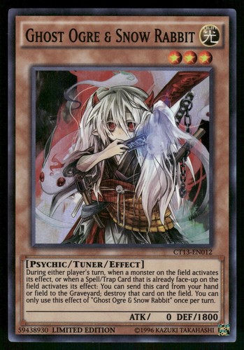 Yugioh! Ghost Ogre & Snow Rabbit CT13-EN012 Super Rare - Picture 1 of 2