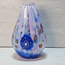 1960's Anzolo Fuga Murano Art Glass 11" Teardrop Abstract Art Vase