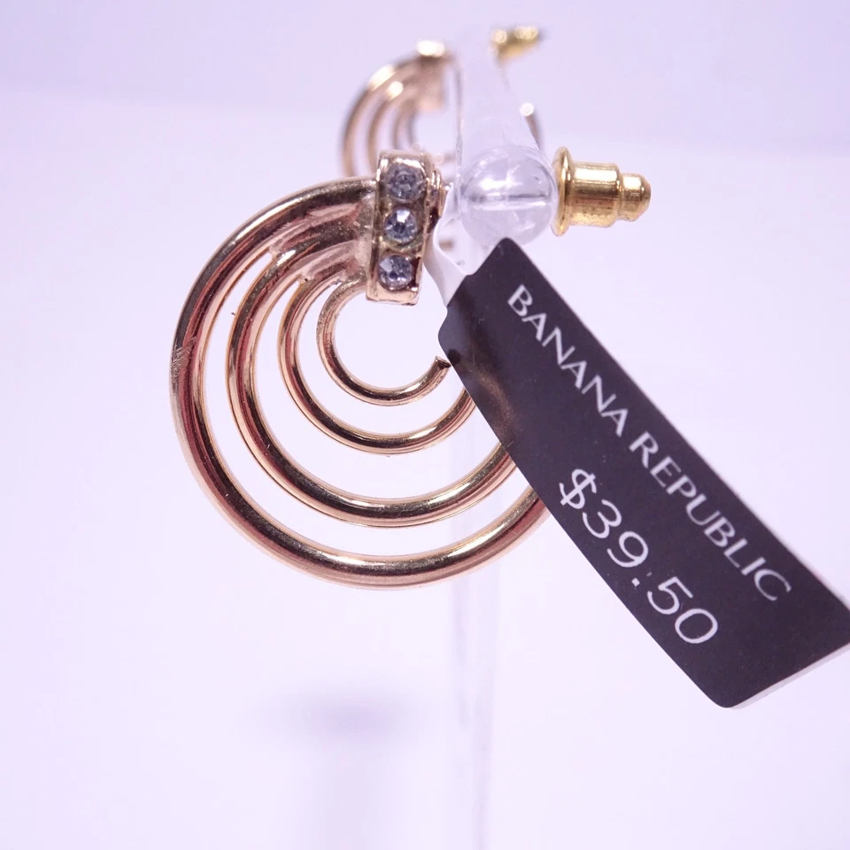 Pendientes tipo argolla Banana Republic AUREUS + ARGENT para mujer DORADOS NUEVOS CON ETIQUETAS 39 Foto 4 de 4