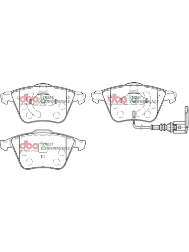 DBA Street Performance Brake Pads fits Skoda Superb 3.6 3T5 V6 4x4 (DB2402SP) - Picture 1 of 12