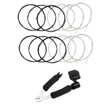 Black Nylon Classical Guitar Strings - 2 Sets and 3 in 1 Restringing Tool wit...