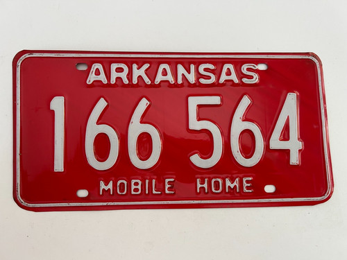 1990s Arkansas Mobile Home License Plate Excellent Condition