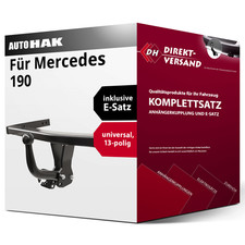 Für 190 Typ W201 (Auto Hak) Anhängerkupplung starr + E-Satz 13pol universell