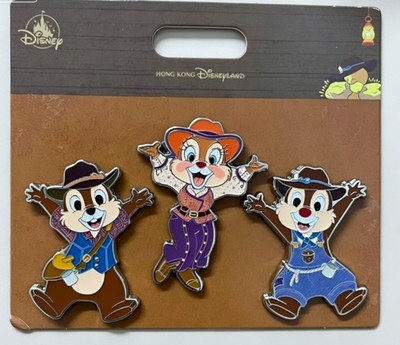 2026 Disney Chip  n  Dale Clarice Grizzly Gulch Collection Pin Set of 3-HKDL