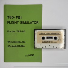 1980 Radio Shack TRS-80 T80-FS1 Flight Simulator Software Cassette Tape w/Manual
