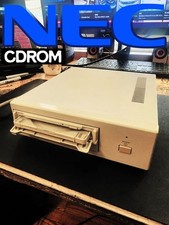 NEC CD-ROM Reader CDR-74 Vintage, Rare External CD-ROM w/ Disc Caddy, Data Cable