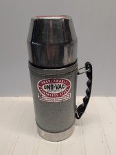 UNO-VAC Unbreakable Stainless Steel Thermos, 21oz Vintage -1980&rsquo;s USA MADE