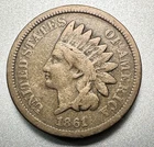 1861 INDIAN CENT   G/VG   BETTER DATE  #1995