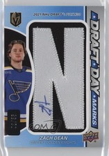 2024-25 Upper Deck SP Game Used Draft Day Marks 2/35 Zach Dean #DDM-ZD Auto 00ws
