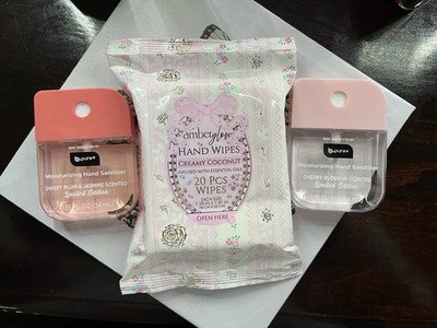 b.pure Moisturizing Hand Sanitizer & amberglow Coconut Wipes, Limited Edition