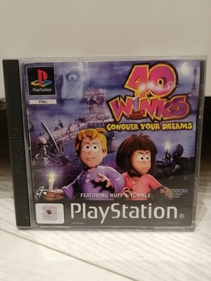 Sony PlayStation 1 Black Label Spiel 40 Winks 1999 Edition mit Handbuch PAL