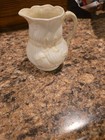 Belleek Ribbon  Mini Creamer Pitcher 3.25” Irish Porcelain Yellow Bow — photo 1