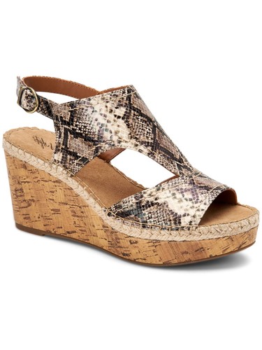 STYLE & COMPANY Womens Beige Trim 1" Platform Ferann Wedge Sandal 6.5 M