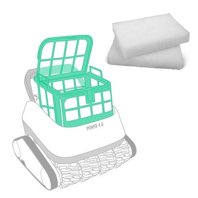 Feinfilter PureFlow für Poolroboter Power 4.0 (2 Stk.) Filter Filterpad