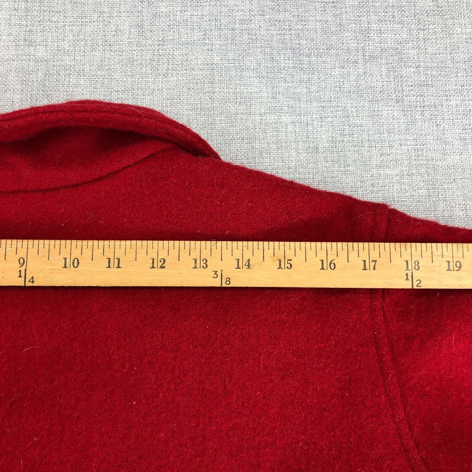 Vintage Winter Christmas Patchwork Wool Button Up… - image 11