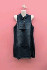 Forever 21 X Shein New Summer Sleeveless A Line Women Mini Denim Dress M Blue