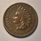 About Uncirculated++ Nicer Low Mintage 1867 Indian Head Cent