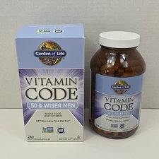 Garden Of Life - Vitamin Code 50 & Wiser Men, 240 Capsules, Exp. 05/2026, New!