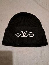 Good Condition Black Louis Vuitton Monogram Beanie Size Large