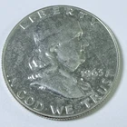1963 Franklin Half Dollar, 90% Silver, Mint State Details - #6337