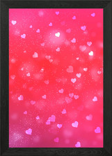Herzen gerahmtes Wandbild Poster Leinwanddruck Bild