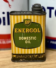 Rare Vintage BP Energol Domestic Oil Can 4oz Oiler Empty