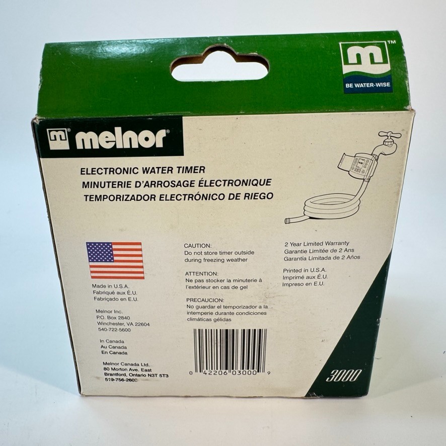 Melnor 3000 Electronic Aqua Timer New In Original Box 2 Cycles Per Day NIB