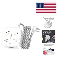 Surge Protector Power Strip - 8 Outlets with 4 USB 2 USB C Charging Ports, 6F...