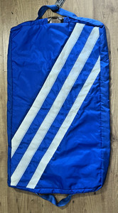 Vintage Taylor Made x ADIDAS Hanging Garment Bag LIMITED EDITION Blue 3 Stripes