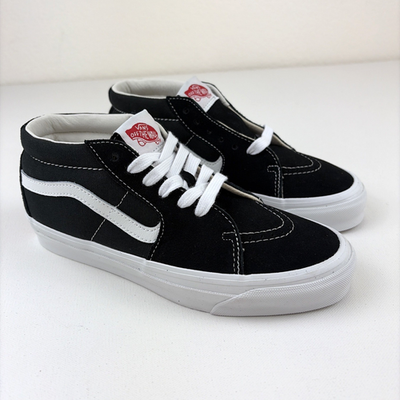 Size 5 - Vans OG Sk8- LX Mid Black White for sale online | eBay