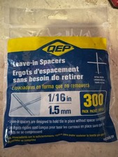 QEP Leave-In 1/16" 1.5mm Tile Spacers 300 count  New 