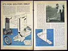 Golf Cart Caddie Bag 1948 How-To build PLANS Hard Side