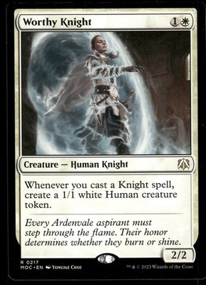 1x Worthy Knight - Commander: March of the Machine - NM - MTG