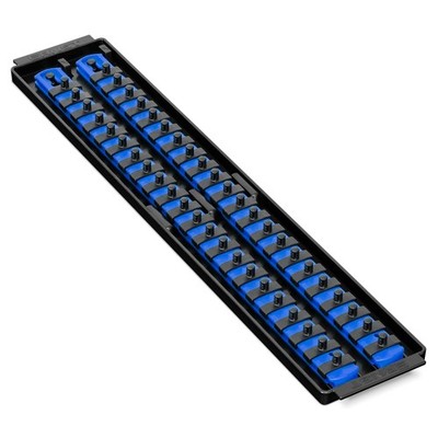 19-Inch Socket Boss 2-Rail 1/4-Inch-Drive Socket Organizer, Blue (8455) - Mad...