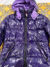Moncler Purple Hooded Quilted Down Puffer Jacket Women's