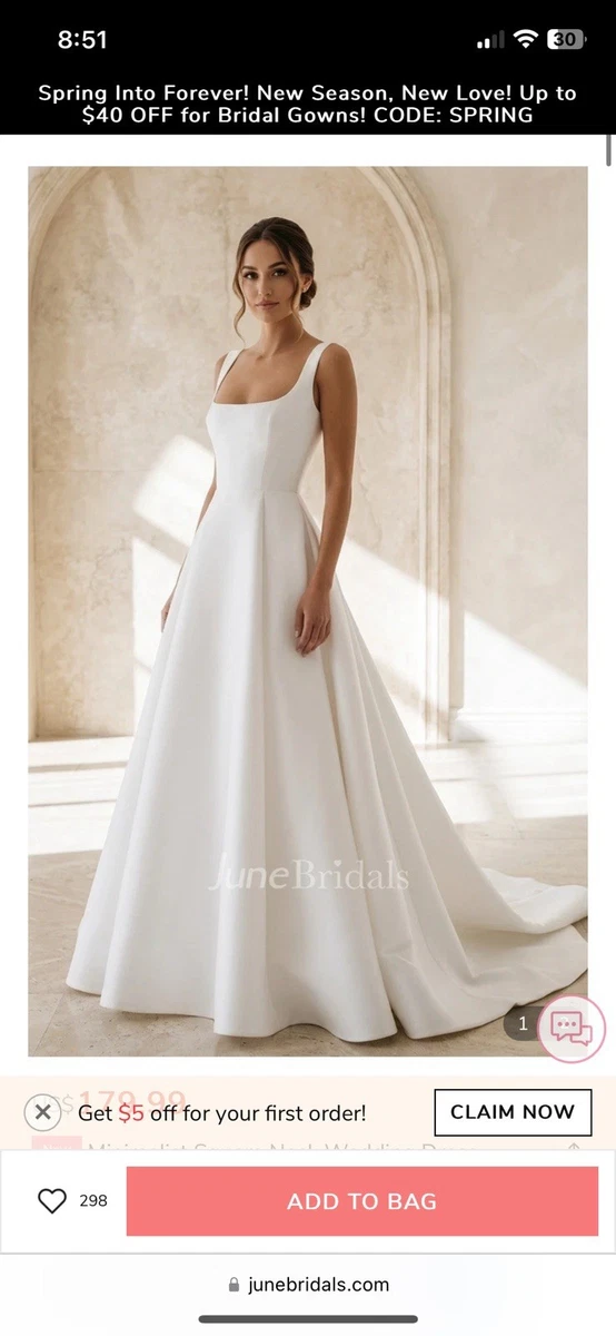 chinese dress ladies Ivory Satin Vintage A-line Princess Wedding Dress MW698