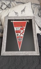 Manchester United Memorabilia  - 1960s Manchester United Pennant Framed