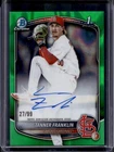 2025 Bowman Draft Tanner Franklin Chrome Auto Green Lava Refractor 1st #/99