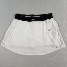 ALO Women's Match Point Tennis Skirt / Skort NWT Size Large in White
