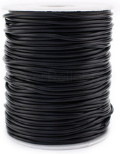 Black 2Mm Hollow Rubber Tubing - 30 Feet