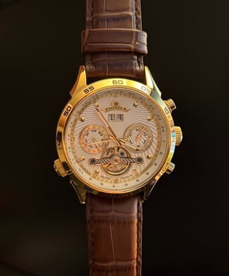 Automatic Florida Diamonds by Pionier Germany GM-505-7 | Gold | Neu - Ungetragen
