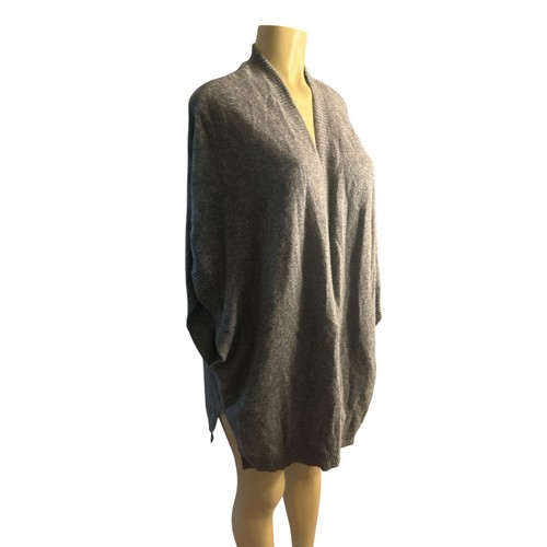 One Size OS Nordstrom Halogen grau 100 % Kaschmir Ruana Shrug Cardigan Pullover - Bild 1 von 6