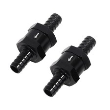 38 Fuel Check Valve One Way Inline Non Return Diesel Gasoline Black 10mm 2pcs