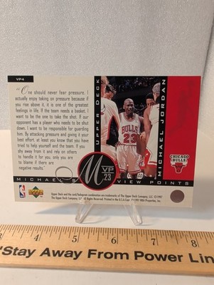 Michael Jordan 1996-97 Upper Deck Michael's View Points #VP4 Chicago Bulls MVP23