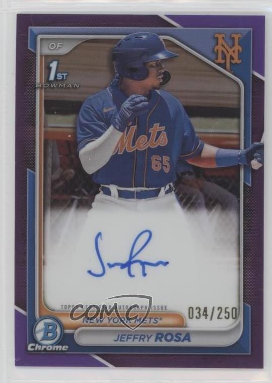 2024 Bowman Chrome Prospect Purple Refractor /250 Jeffry Rosa #CPA-JRO Auto 1qn2